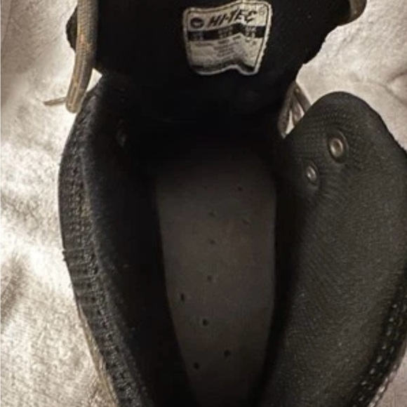 Hi-Tech Men's Natural Hiking Boots Gray Suede Mesh Shoes Mid Waterproof Size 8.5 - Picture 5 of 10